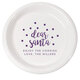 Confetti Dots Dear Santa Plastic Plates Image 1 of 2